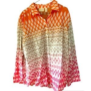 Chico's multi-color Button Down